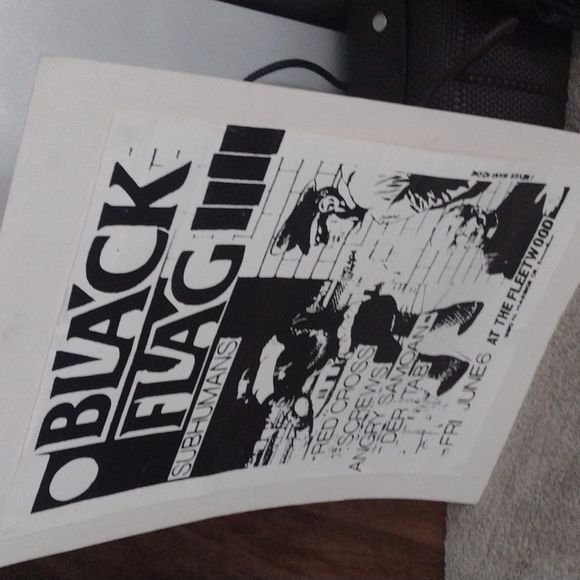 BLACK FLAG Punk Band poster from the show at the fleetwood in Redondo beach CA - Picture 8 of 8